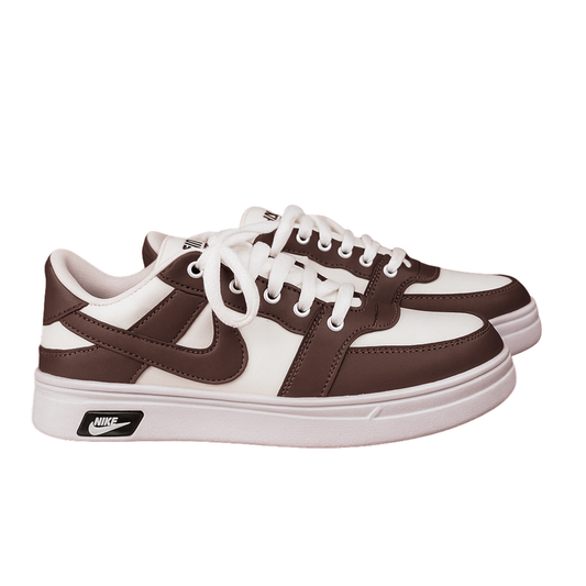 Nike Airforce Brown & White Sneakers - FEMUU
