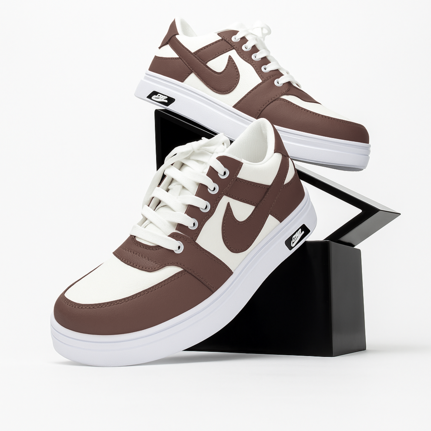 Nike Airforce Brown & White Sneakers - FEMUU