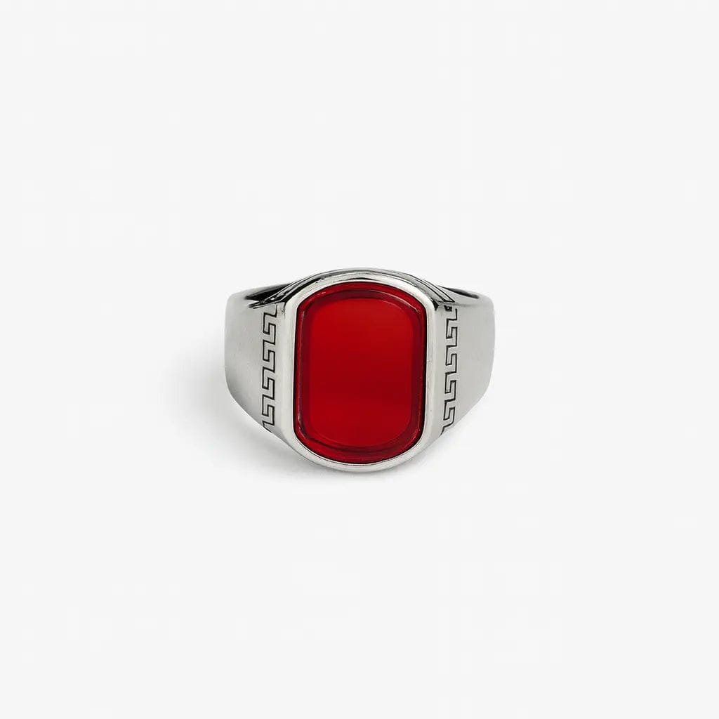 Turkish Victorian Red Agate Greek Ring