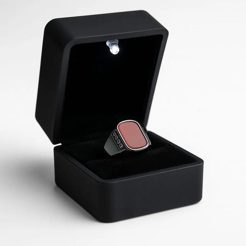 Turkish Victorian Red Agate Greek Ring